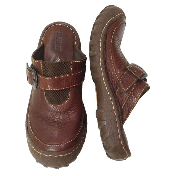 Born Handcrafted Footwear MJ18 Utility Slide -8M Comfort Strap Duty-Tread Brown - Picture 1 of 12